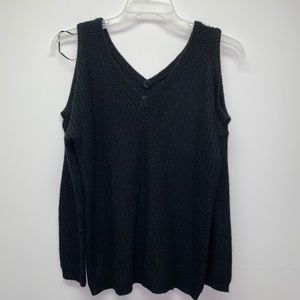 🎩Ambiance🎩 Cold shoulder Sweater Black